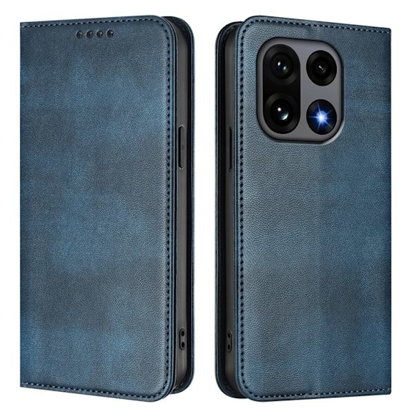 OnePlus 15 5G Plånboksfodral Retro RFID-Skydd Konstläder Blå