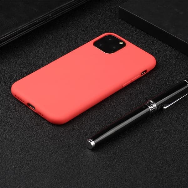 iPhone 15 Pro Mobilskal TPU Matte Slim-Fit - Rød Röd