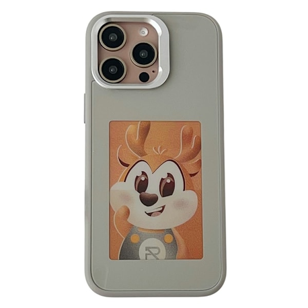 Mobilskal till iPhone 16 Pro MagSafe Lens Kickstand E-Ink Customized NFC - Grå Grå
