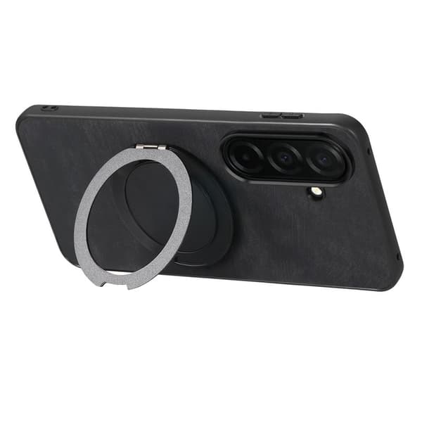 Mobilskal för Samsung Galaxy S26 Plus Konstläder Kickstand - Svart