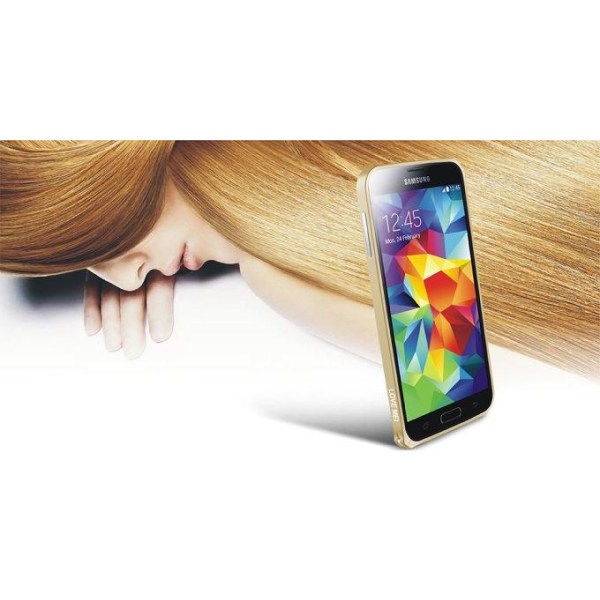 LOVE MEI 0,7mm Metal Bumper till Samsung Galaxy S5 (Brun) Brun