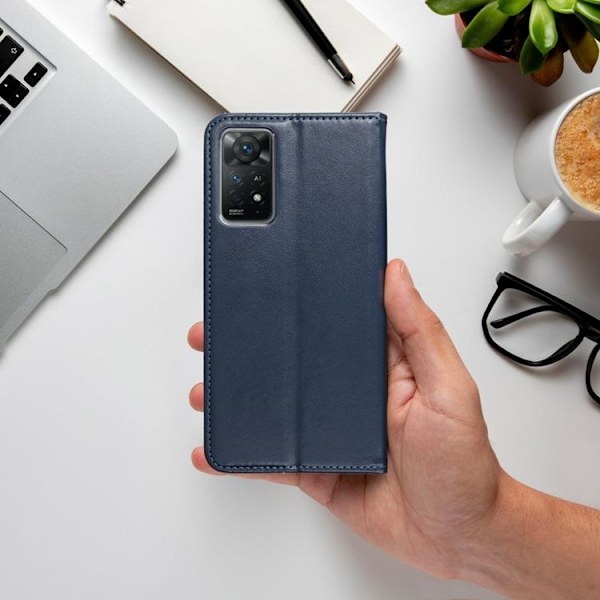 Smart Magneto Plånboksfodral För Galaxy A34 5G - Marinblå