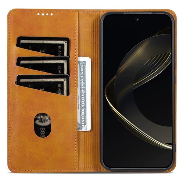 AZNS Oppo Find X9 Pro 5G Plånboksfodral Konstläder - Brun