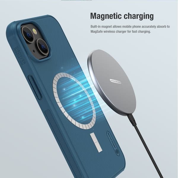 NILLKIN Frosted Shield Pro Mobilskal till iPhone 15 MagSafe Svart