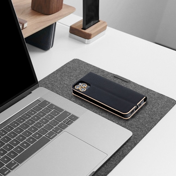 Forcell LUNA Guld fodral till Samsung Galaxy A10 Svart Svart