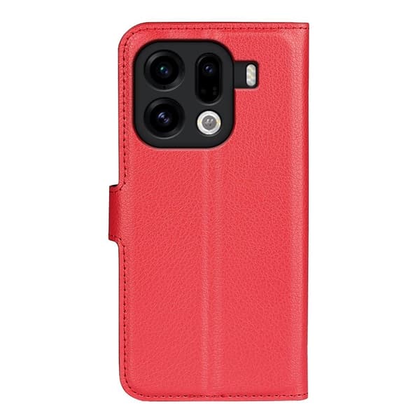 AMORUS Oppo Find X9 Pro 5G Plånboksfodral Konstläder - Röd