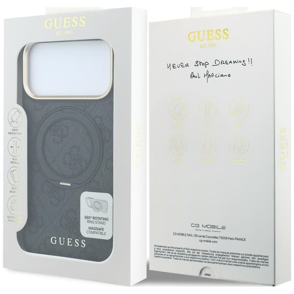 Guess Mobilskal För iPhone 18 Pro/17 Pro Magsafe Ringstativ 360 4G