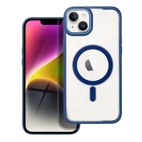 iPhone 14 Plus matkapuhelimen suojakuori Magsafe Color Edge - sininen