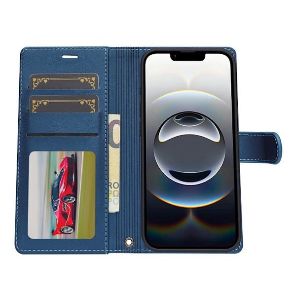 LC.IMEEKE L2 Series iPhone 16e Plånboksfodral Konstläder - Blå