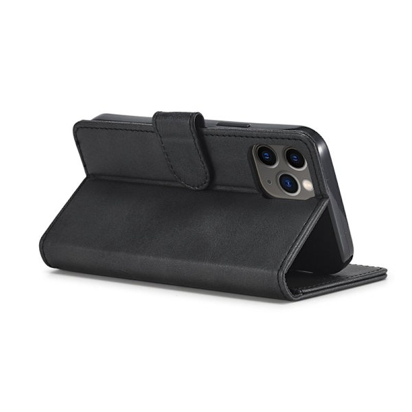 LC.IMEEKE iPhone 12 Pro Plånboksfodral Konstläder - Svart
