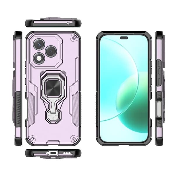 WANLONFENG Mobilskal till Honor 400 Lite Kickstand - Lila Lila