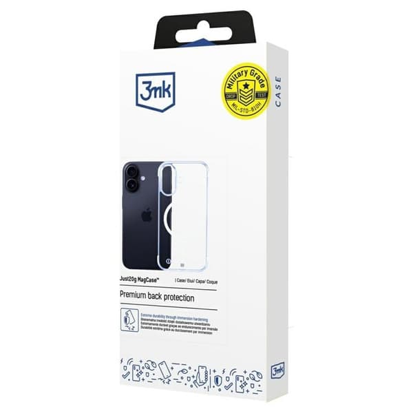 3MK Mobilskal till iPhone 16 Plus MagSafe Just20g - Clear Transparent