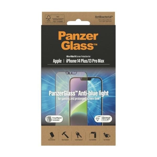 PanzerGlass iPhone 14/13 Pro Max Skärmskydd Anti-blue light - Transp