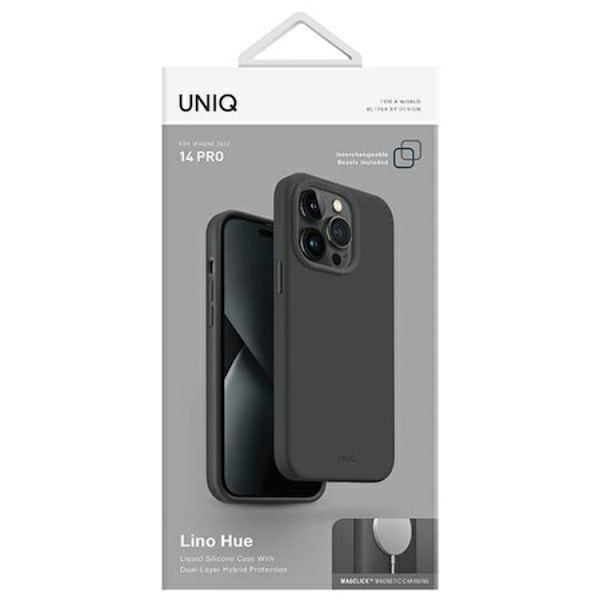 Uniq iPhone 14 Pro Mobiskal Magsafe Lino Hue - Grå