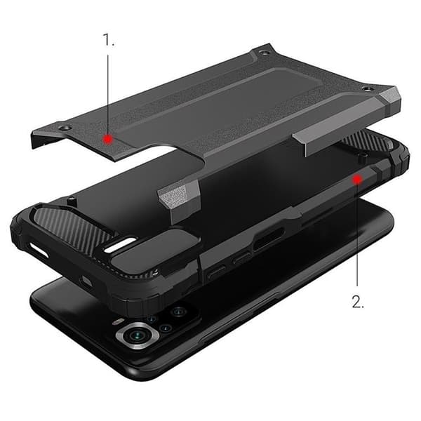 Xiaomi Poco M4 Pro 5G Skal Hybrid Armor - Blå Blå