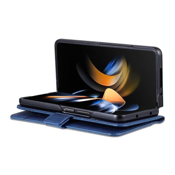 AZNS Samsung Galaxy Z Fold6 Plånboksfodral Konstläder - Blå
