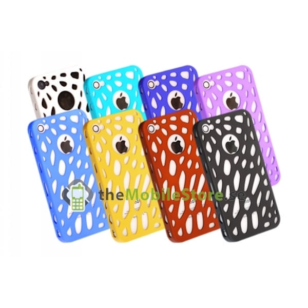 Perforated Baksideskal till iPhone 4S/4 (Perforate) (Vit) Vit