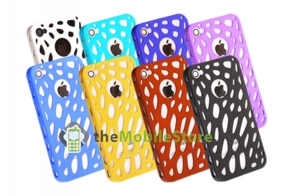 Perforeret bagkasse til iPhone 4S/4 (perforeret) (hvid) White