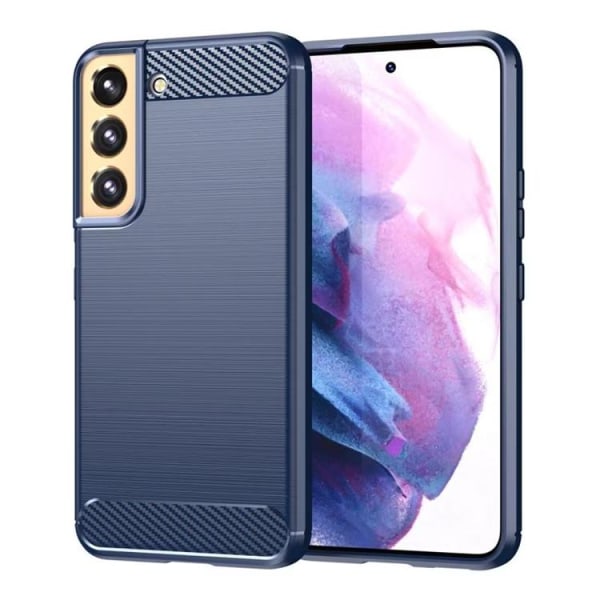Galaxy A54 5G Mobilcover Carbon Silicone Flexible - Blå