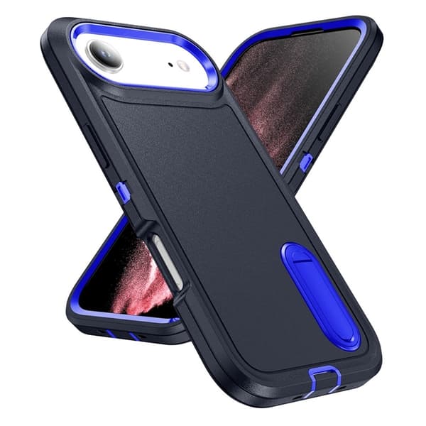 Mobilskal till iPhone Air Kickstand Silikon - Mörkblå/Sapphire Blå
