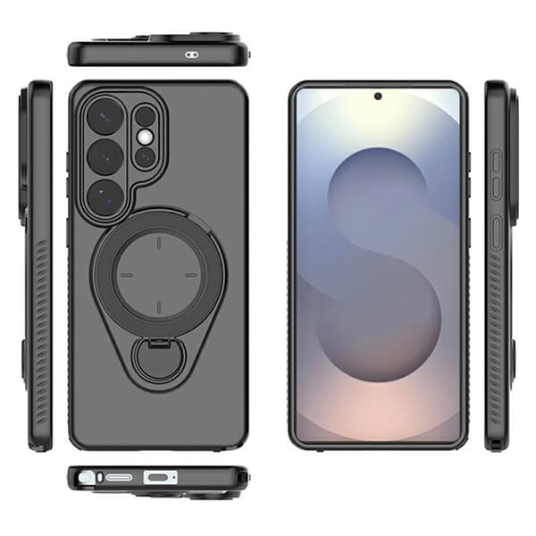 Mobilskal till Galaxy S26 Ultra Rotating Kickstand Drop Proof TPU - Grå Grå