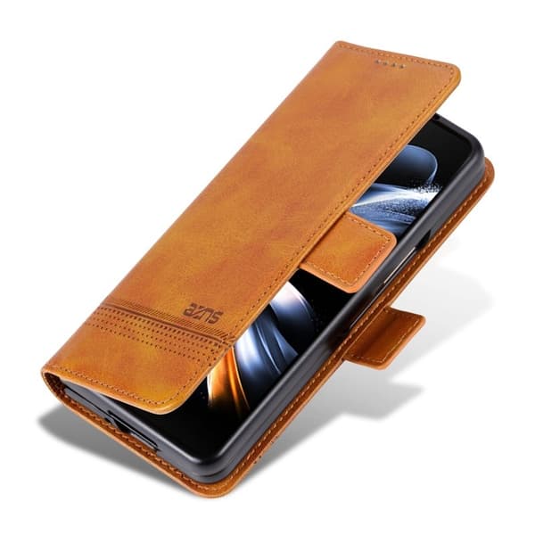 AZNS Samsung Galaxy Z Fold6 Plånboksfodral Konstläder - Brun