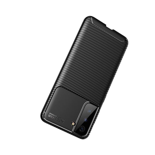 Carbon Fiber Mobilskal till Samsung Galaxy S21 Plus - Brun Brun