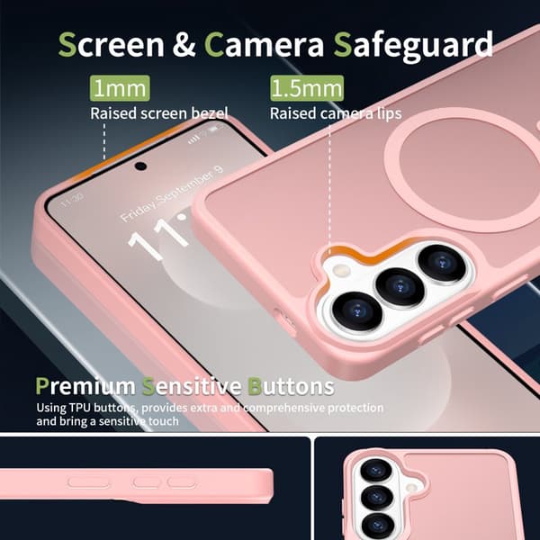 Mobilskal för Samsung Galaxy S26 Plus Magnetiskt TPU - Rosa