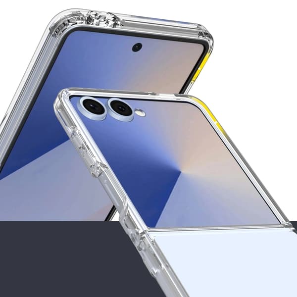 Tech-Protect Mobilskal till Galaxy Z Flip 7 Flexair Hybrid - Clear Transparent