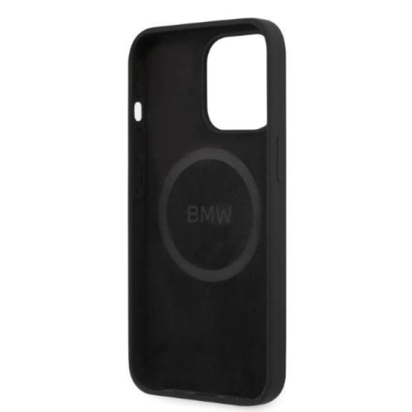 Etui BMW iPhone 13 Pro Skal Magsafe Silicone Signature Logo - Sort