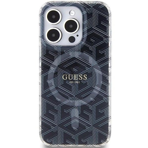 Guess iPhone 15 Pro Mobilskal Magsafe IML GCube Svart