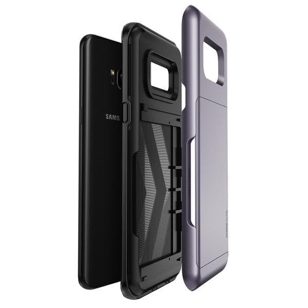 Verus Damda Glide Card Slot Cover til Samsung Galaxy S8 Plus - O Grå