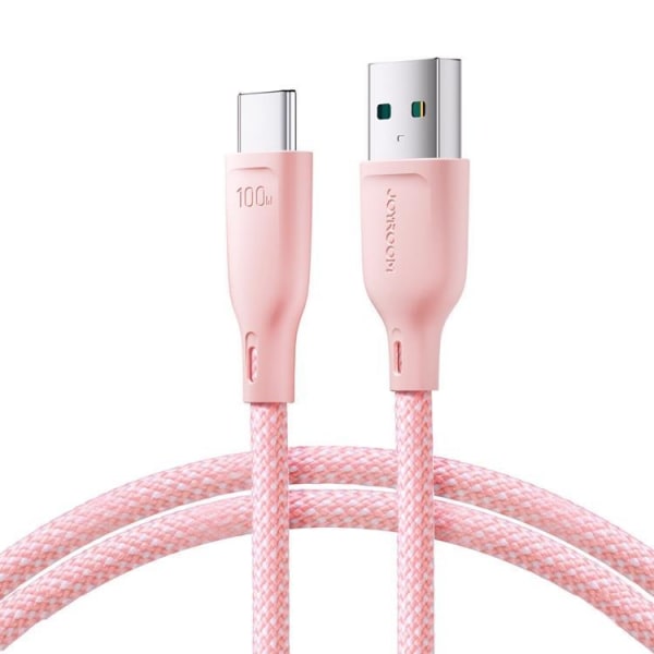 Joyroom USB-A - USB-C-kaapeli 100W 1m Multi-Color - Pinkki