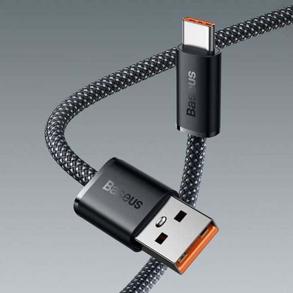 Baseus Dynamic USB-A till USB-C Kabel 100W 1m - Grå