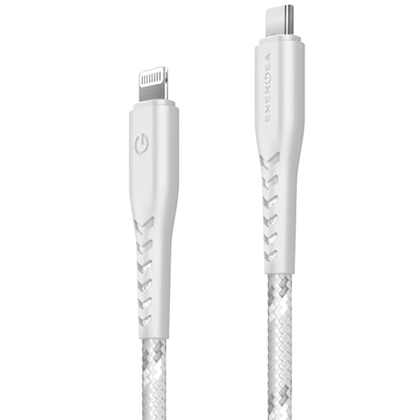 Energea USB-C till Lightning Kabel 1.5m MFI Nyloflex C94 - Vit Vit
