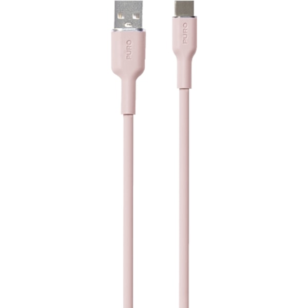 Puro USB-A Till USB-C Kabel 1.5m Icon Soft - Rosa