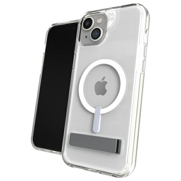 ZAGG Mobilskal till iPhone 15 Plus MagSafe Crystal Palace Kickstand - Clear