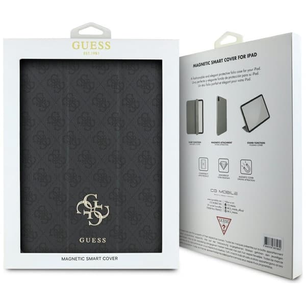 Guess iPad Air 13" (2024) Etui Magnetisk 4G Stort Logo - Sort