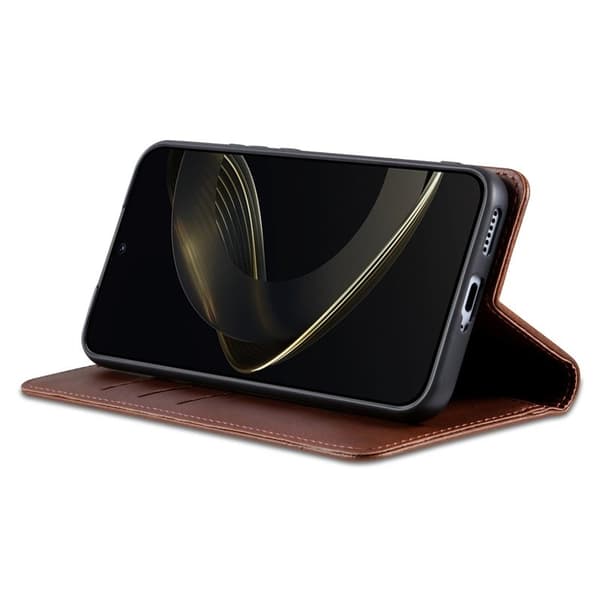 AZNS Xiaomi 17 Pro Max Plånboksfodral Konstläder - Brun