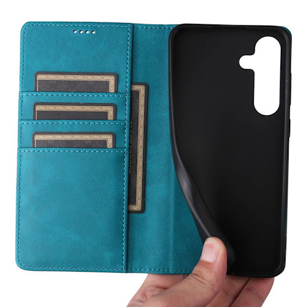 Plånboksfodral för Samsung Galaxy S26 Plus RFID Blocking Konstläder - Blå