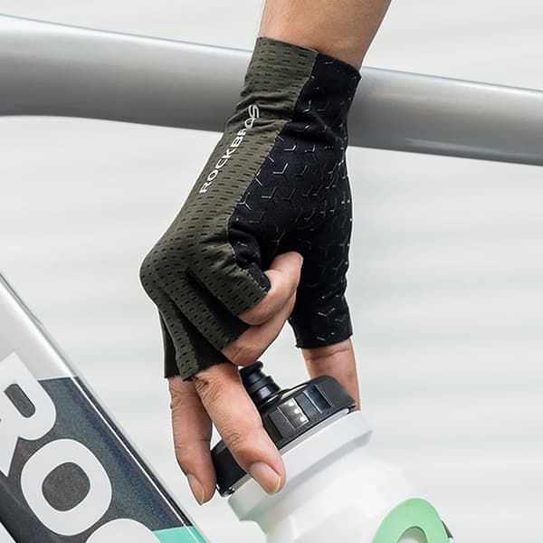 Rockbros Andas Short Finger Cykelhandskar Storlek: XXL - Grön