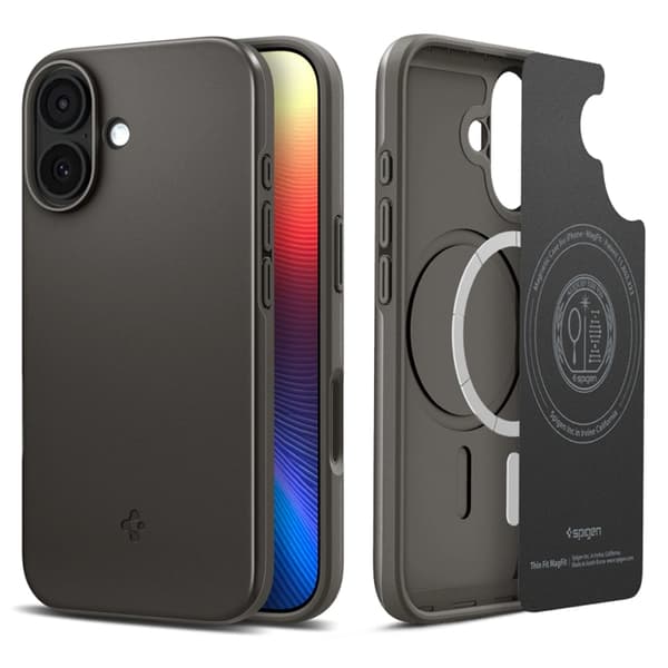 Spigen telefontaske til iPhone 17 Magsafe Thin Fit - Gunmetal