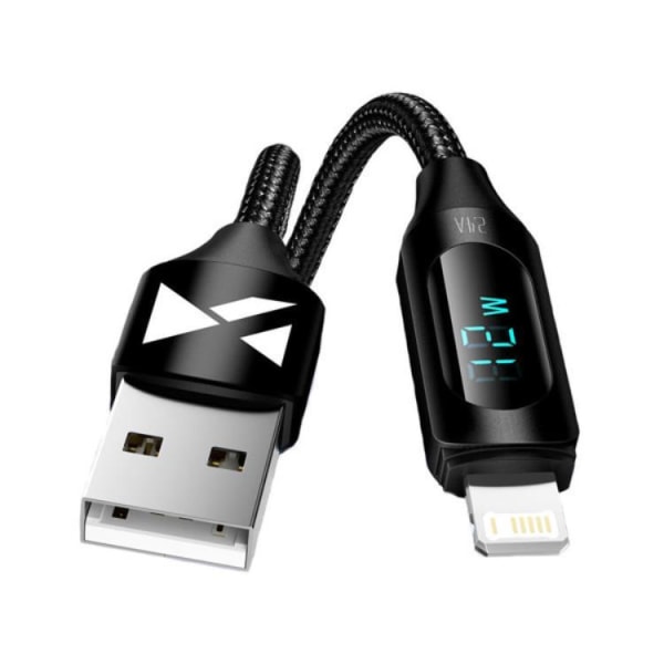 Wozinsky USB A - Lightning -kaapeli (1 m) - musta