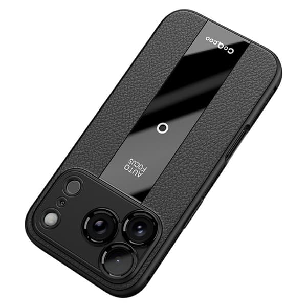 Q.COO Mobilskal till iPhone 17 Pro Max Acrylic PU + TPU Shockproof Svart