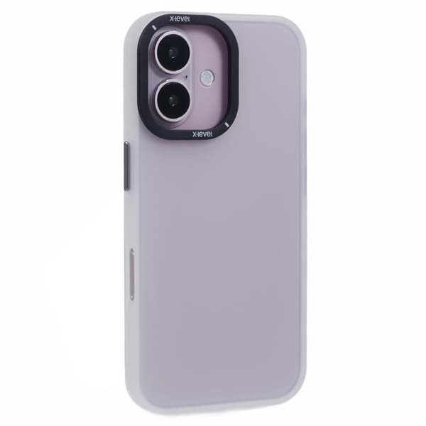 X-LEVEL Mobilskal till iPhone 16 Matt Finish PC + TPU - Vit