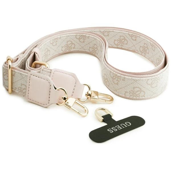 Guess Mobilskal till iPhone 17 Pro Max Magsafe Strass Logo Crossbody - Rosa Rosa