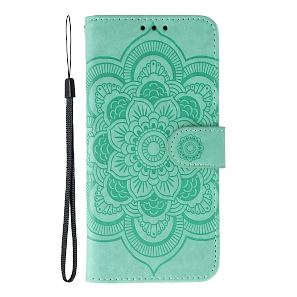 OnePlus 15 Plånboksfodral Mandala Imprinted Konstläder - Grön Grön