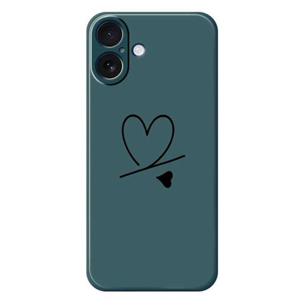 Mobilskal till iPhone 17 Love Pattern Printing Straight - Grön Grön
