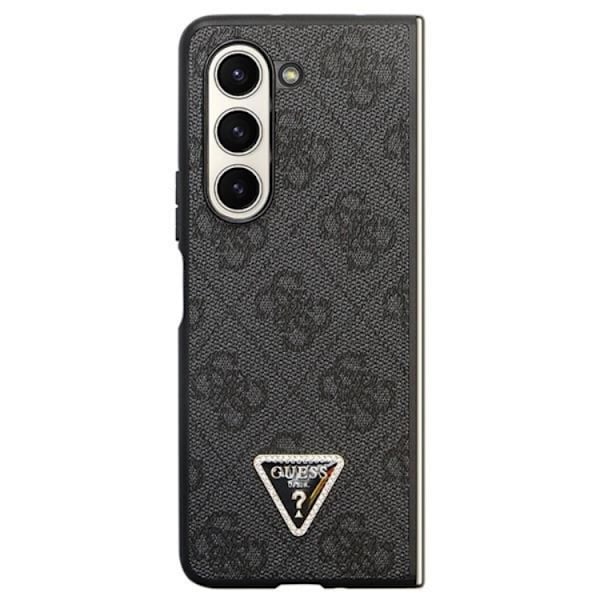 Guess Galaxy Z Fold 5 Mobilskal Läder 4G Diamond Triangle Black