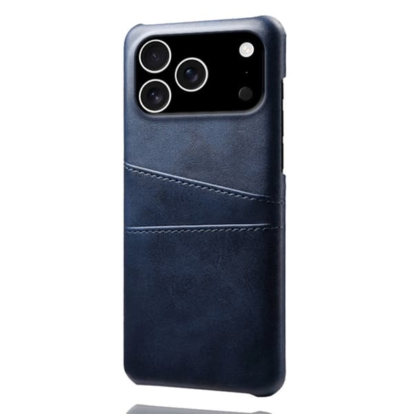 Mobilskal till iPhone 17 Pro Max Korthållare Dual - Blå Blå